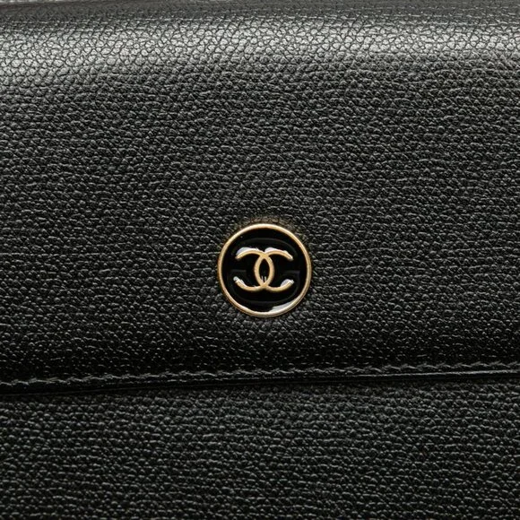CHANEL Authentic Black Leather Wallet - Picture 7 of 10